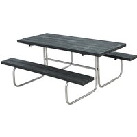 length 1770 mm, length 1770 mm, plastic, without backrest, black