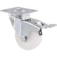 Wagner wheel Ø 50 mm, pack of 4, plastic, wheel Ø 50 mm, pack of 4, plastic, swivel castor with wheel stop