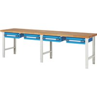 eurokraft pro 4 suspended drawers, 4 suspended drawers, WxD 3000 x 700 mm