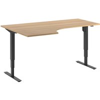 corner, corner, WxD 1800 x 1200 mm, beech/black, left