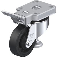 Blickle plate dimensions 100 x 85 mm, plate dimensions 100 x 85 mm, wheel Ø 100 mm, max. load 200 kg