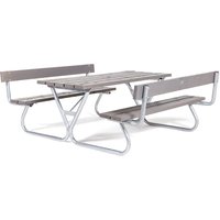 , overall LxD 1800 x 1800 mm, with backrest, grey
