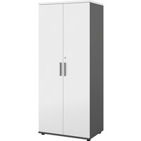 H 1845 mm, door height 1770 mm, H 1845 mm, door height 1770 mm, dark grey / brushed white