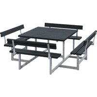 coniferous wood, coniferous wood, LxD 2240 x 2240 mm, black, with backrest