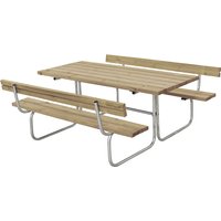 length 1770 mm, length 1770 mm, coniferous wood, with backrest, brown