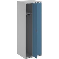 2 compartments, 2 compartments, light grey / brilliant blue, W 600 mm, flat roof shape, padlock
