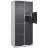 C+P 2 compartments, 2 compartments, light grey/grey, W 800 mm, 8 compartments, with floor glides