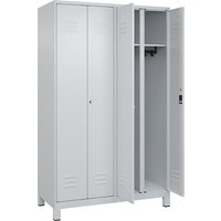 2 compartments, 2 compartments, light , HxW 1950 x , with feet, cylinder lock