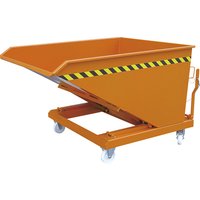 with scissor tilt mechanism, with scissor tilt mechanism, capacity 1000 l, pure orange RAL 2004