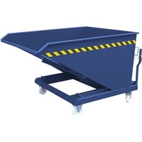 with scissor tilt mechanism, with scissor tilt mechanism, capacity 750 l, gentian blue RAL 5010