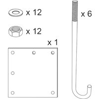 template and fasteners, template and fasteners, 3500 - 6000 mm, H 1.9 - 4.0 m