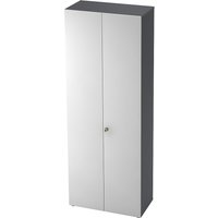 eurokraft pro 2 shelves, 1 clothes rail, 2 shelves, 1 clothes rail, graphite / white