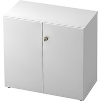 eurokraft pro hinged doors, 1 shelf, hinged doors, 1 shelf, white / white