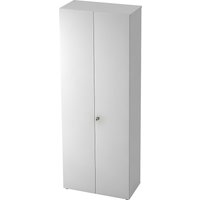 eurokraft pro hinged doors, 5 shelves, hinged doors, 5 shelves, white / white