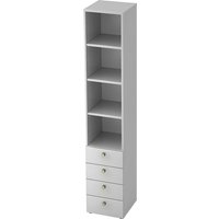 eurokraft pro 3 shelves, 4 drawers, 3 shelves, 4 drawers, white / white