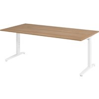 height adjustable 650 – 850 mm, width 2000 mm, height adjustable 650 - 850 mm, width 2000 mm, white / walnut