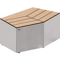 PROCITY HxWxT 472 x 1067 x 667 mm, without back rest, HxWxT 472 x 1067 x 667 mm, without back rest, light oak, silk grey RAL 7044