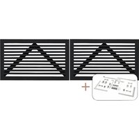 wood, wood, WxH 3000 x 900 mm, black