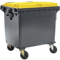 capacity 1100 l, WxHxD 1370 x 1470 x 1115 mm, capacity 1100 l, WxHxD 1370 x 1470 x 1115 mm, anthracite/yellow