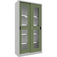 height , glazed doors, height , glazed doors, WxD 1000 x , with 4 shelves, door reseda