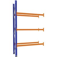 eurokraft pro blue/orange, blue/orange, HxWxD 3360 x 1925 x 750 mm, extension shelf unit