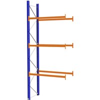 eurokraft pro blue/orange, blue/orange, HxWxD 4620 x 1925 x 900 mm, extension shelf unit
