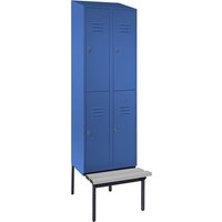 Wolf 2 compartments, 2 compartments, light blue, width 600 mm, sloping roof shape