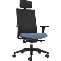 Dauphin with upholstered back rest, with upholstered back rest, water blue, with headrest