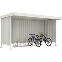 WSM 8 parking spaces, flat roof, 3 open wall elements, 8 parking spaces, flat roof, 3 open wall elements, HxW 2360 x 4300 mm