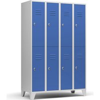 Wolf 4 compartments, 4 compartments, light grey/light blue, width 1200 mm, flat roof shape