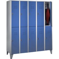 Wolf 5 compartments, 5 compartments, light grey/light blue, width 1500 mm, flat roof shape
