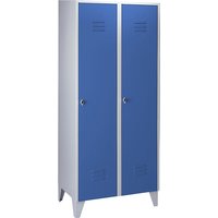 Wolf 2 compartments, 2 compartments, light grey/light blue, width 800 mm, flat roof shape