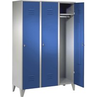 Wolf 3 compartments, 3 compartments, light grey/light blue, width 1200 mm, flat roof shape