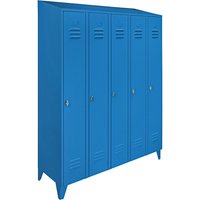 Wolf 5 compartments, 5 compartments, light blue, width 1500 mm, sloping roof shape