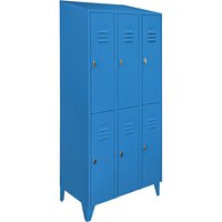 Wolf 3 compartments, 3 compartments, light blue, width 900 mm, sloping roof shape