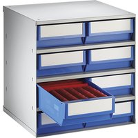 HxWxD 395 x 376 x 300 mm, 8 drawers, HxWxD 395 x 376 x 300 mm, 8 drawers, blue drawers
