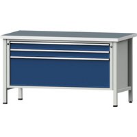 ANKE width 1500 mm, 3 drawers, width 1500 mm, 3 drawers, universal worktop, front in gentian blue