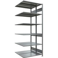eurokraft pro double row, double row, shelf WxD 1000 x (2 x 500) mm, zinc plated, height 2500 mm, extension shelf unit