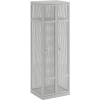 eurokraft pro 2 compartments, 2 compartments, light grey, W 600 mm, cylinder lock