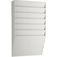 Paperflow 1 x 6 compartments, HxWxD 505 x 311 x 79 mm, 1 x 6 compartments, HxWxD 505 x 311 x 79 mm, light grey