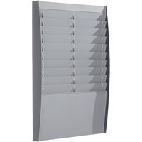 Paperflow 2 x 10 compartments, HxWxD 865 x 544 x 106 mm, 2 x 10 compartments, HxWxD 865 x 544 x 106 mm, white aluminium