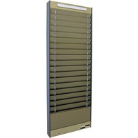 1 x 18 compartments for A5, horizontal document orientation, 1 x 18 compartments for A5, horizontal document orientation, aluminium silver