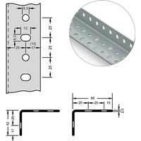 hofe 65 x 42 x 2 mm, length 2 m, 65 x 42 x 2 mm, length 2 m, zinc plated, pack of 10