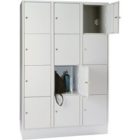 Wolf 3 compartments, 3 compartments, light grey, W 1200 mm, with base plinth