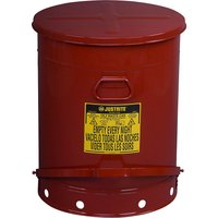 Justrite round, with foot pedal, round, with foot pedal, capacity 79 l