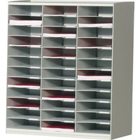 Paperflow made of polystyrene, made of polystyrene, 36 compartments, light grey