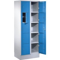 Wolf HxWxD 1800 x 700 x 500 mm, 10 compartments, HxWxD 1800 x 700 x 500 mm, 10 compartments, light grey / light blue