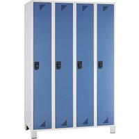 eurokraft pro 4 compartments, 4 compartments, light grey / brilliant blue, width 1200 mm