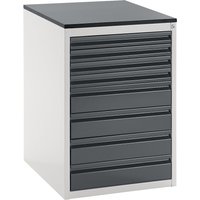 RAU height 820 mm, drawers: 4 x 60, 4 x 120 mm, height 820 mm, drawers: 4 x 60, 4 x 120 mm, light grey / metallic charcoal, width 580 mm