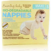 Beaming Baby Biodegradable Nappies - Maxi - Size 3 - Pack of 34